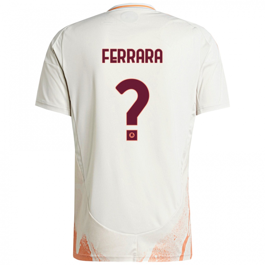 Criança Camisola Francesco Ferrara #0 Creme Branco Laranja Alternativa 2024/25 Camisa