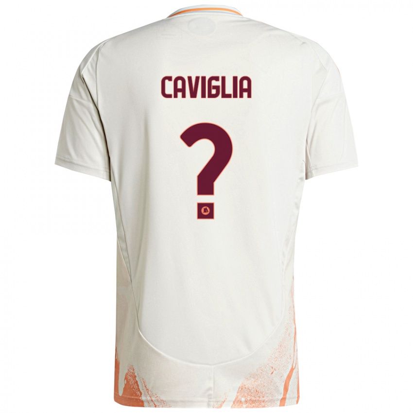 Criança Camisola Manuel Caviglia #0 Creme Branco Laranja Alternativa 2024/25 Camisa