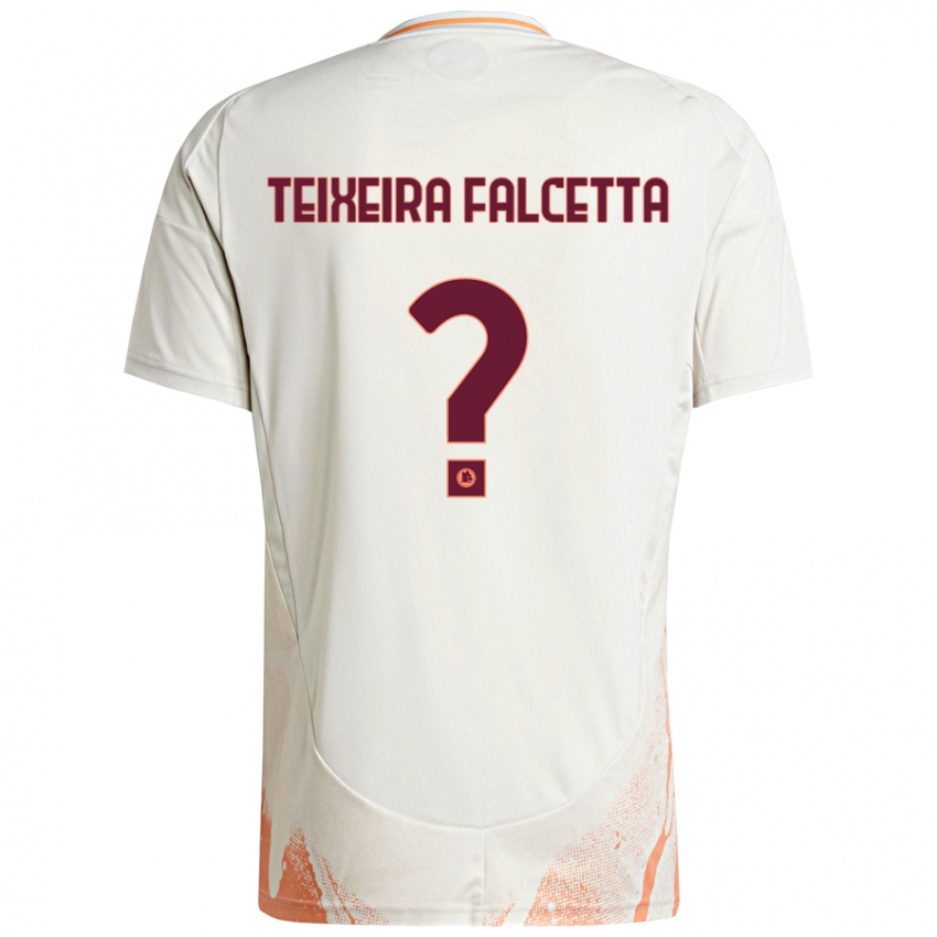 Criança Camisola Pietro Teixeira Falcetta #0 Creme Branco Laranja Alternativa 2024/25 Camisa