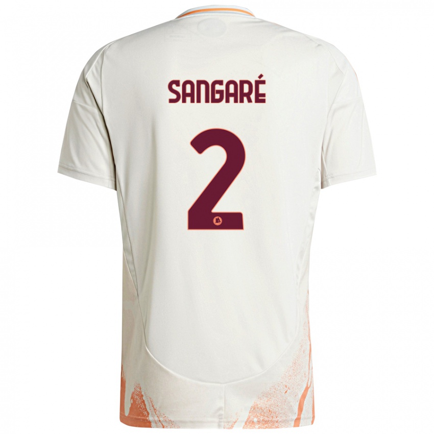 Criança Camisola Buba Sangaré #2 Creme Branco Laranja Alternativa 2024/25 Camisa