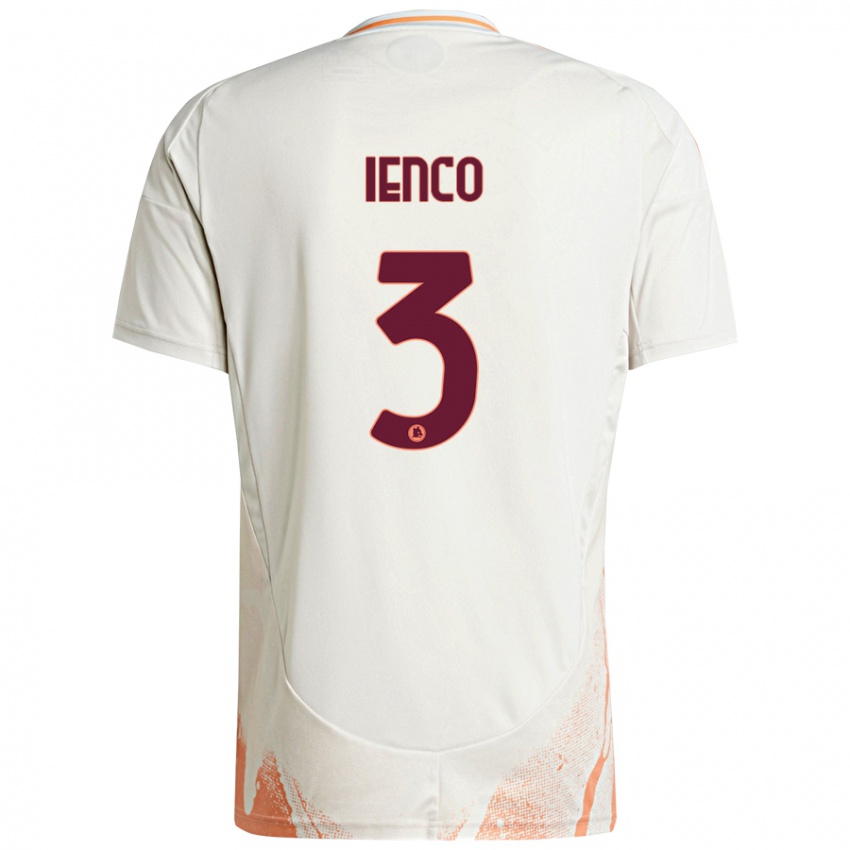 Criança Camisola Simone Ienco #3 Creme Branco Laranja Alternativa 2024/25 Camisa