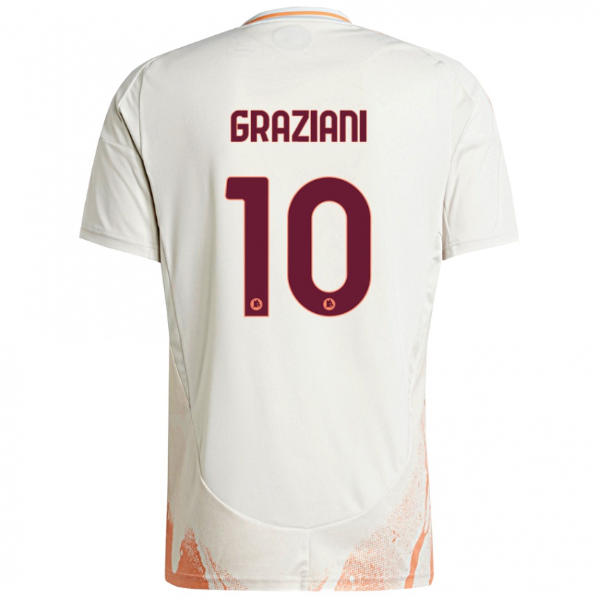 Criança Camisola Leonardo Graziani #10 Creme Branco Laranja Alternativa 2024/25 Camisa