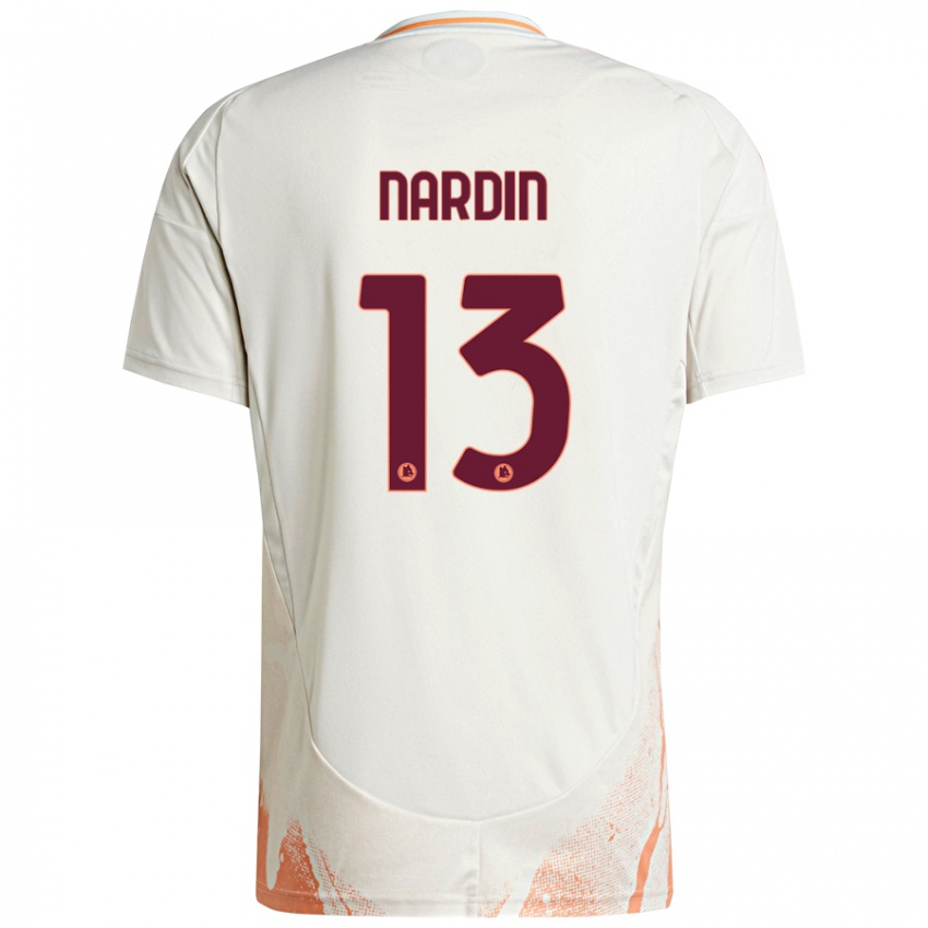 Criança Camisola Federico Nardin #13 Creme Branco Laranja Alternativa 2024/25 Camisa