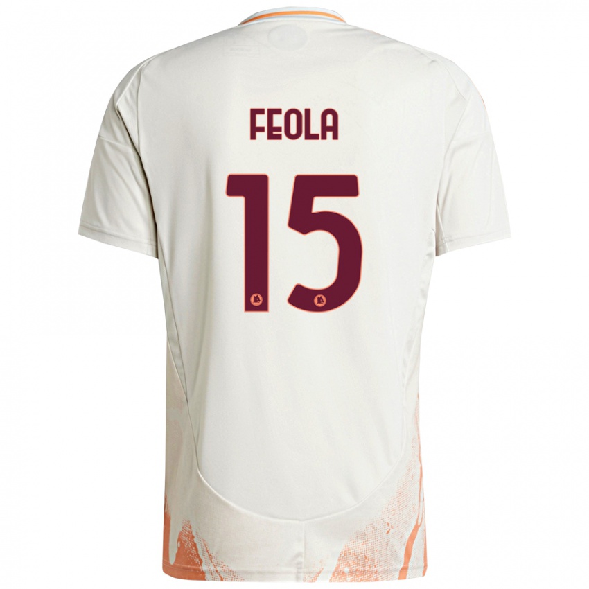 Criança Camisola William Feola #15 Creme Branco Laranja Alternativa 2024/25 Camisa