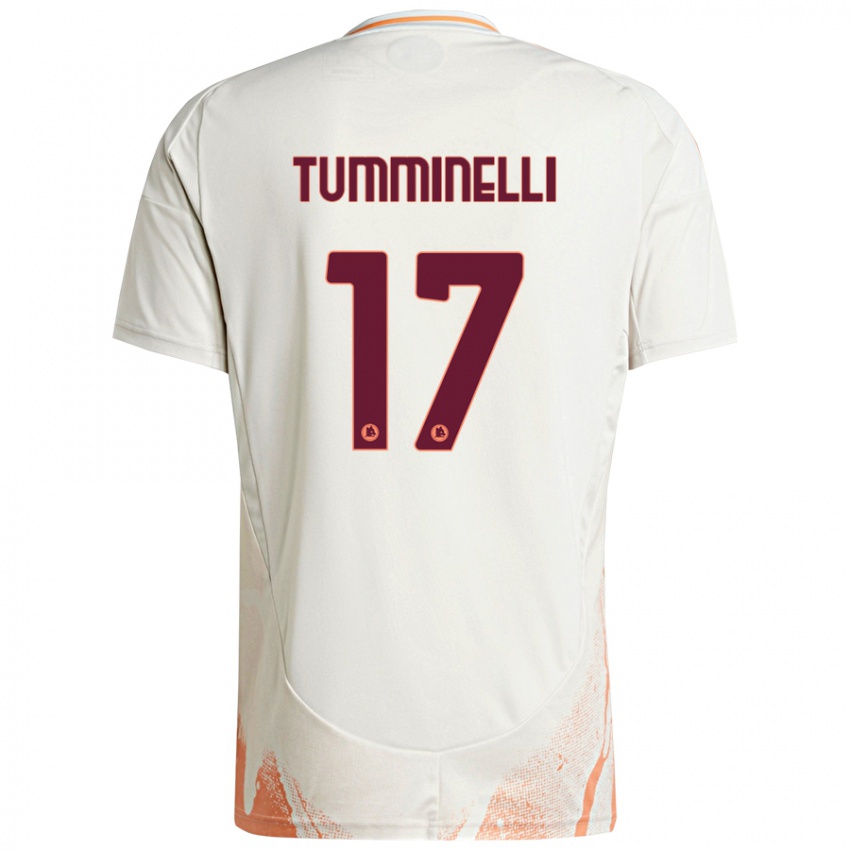 Criança Camisola Gianmarco Tumminelli #17 Creme Branco Laranja Alternativa 2024/25 Camisa