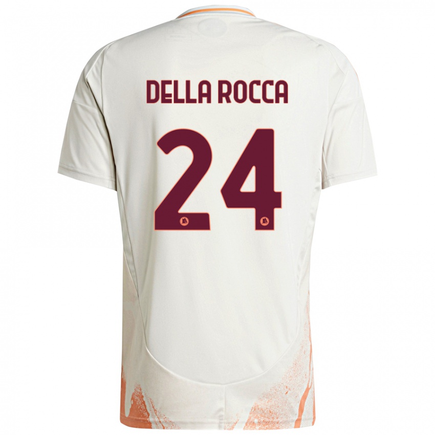 Criança Camisola Mattia Della Rocca #24 Creme Branco Laranja Alternativa 2024/25 Camisa