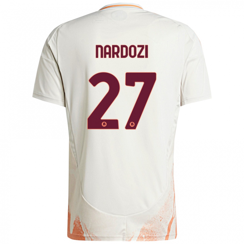 Criança Camisola Manuel Nardozi #27 Creme Branco Laranja Alternativa 2024/25 Camisa