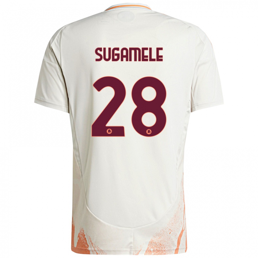 Criança Camisola Alessandro Sugamele #28 Creme Branco Laranja Alternativa 2024/25 Camisa