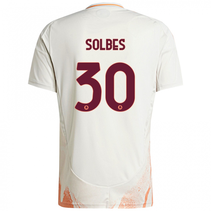 Criança Camisola Ricardo Solbes #30 Creme Branco Laranja Alternativa 2024/25 Camisa