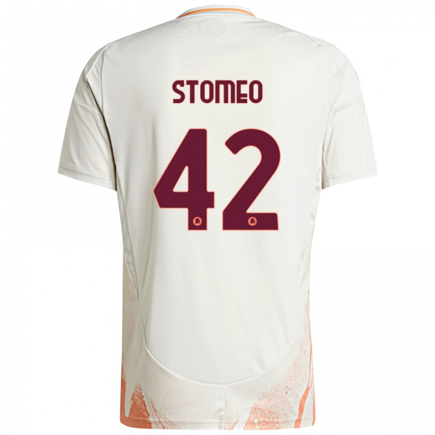 Criança Camisola Giorgio Stomeo #42 Creme Branco Laranja Alternativa 2024/25 Camisa