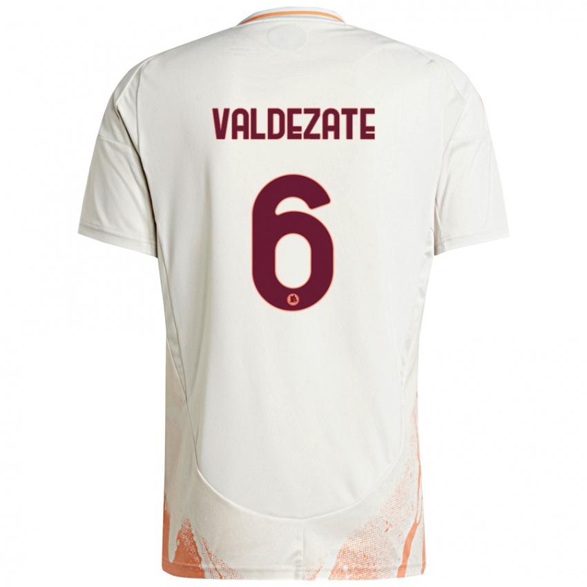 Criança Camisola Oihane Valdezate #6 Creme Branco Laranja Alternativa 2024/25 Camisa