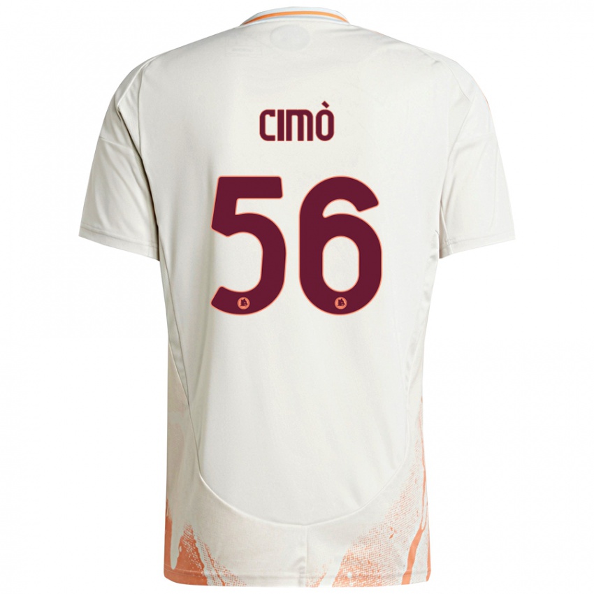 Criança Camisola Giada Cimò #56 Creme Branco Laranja Alternativa 2024/25 Camisa