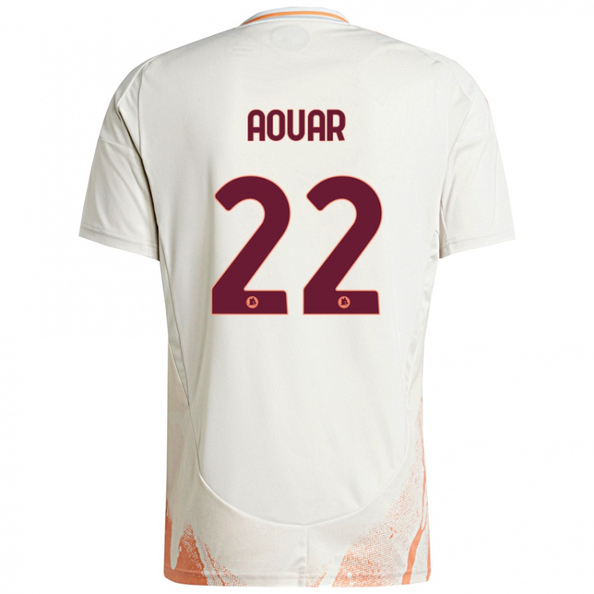 Criança Camisola Houssem Aouar #22 Creme Branco Laranja Alternativa 2024/25 Camisa