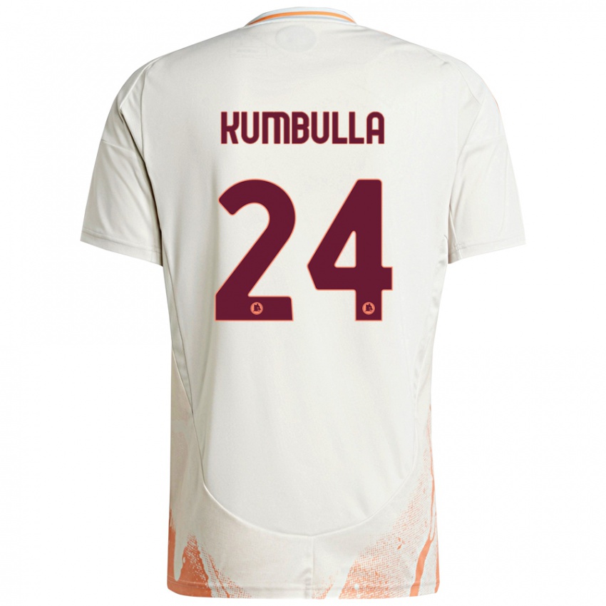 Criança Camisola Marash Kumbulla #24 Creme Branco Laranja Alternativa 2024/25 Camisa