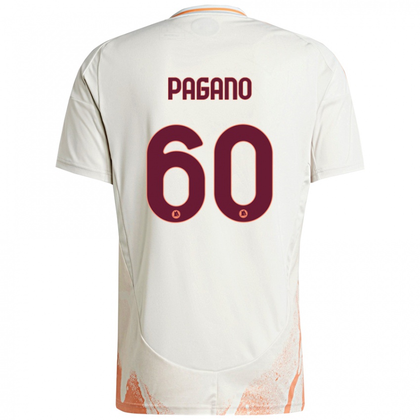 Criança Camisola Riccardo Pagano #60 Creme Branco Laranja Alternativa 2024/25 Camisa