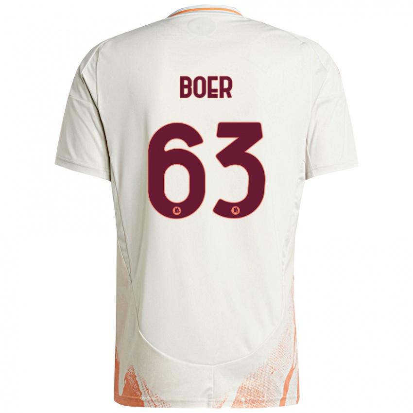 Criança Camisola Pietro Boer #63 Creme Branco Laranja Alternativa 2024/25 Camisa