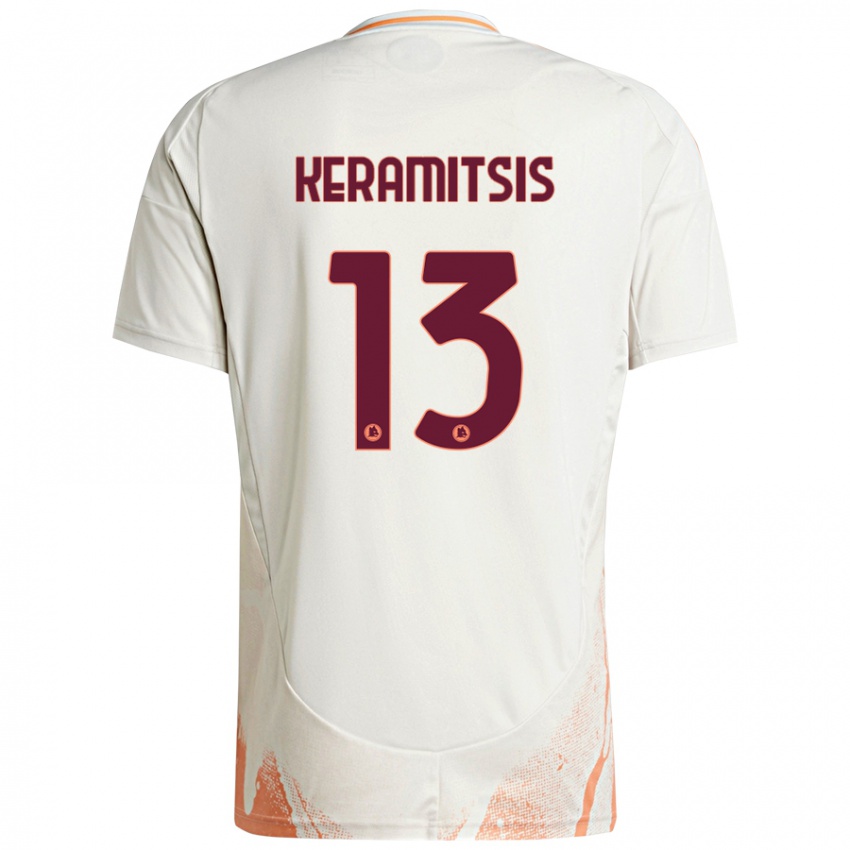 Criança Camisola Dimitrios Keramitsis #13 Creme Branco Laranja Alternativa 2024/25 Camisa