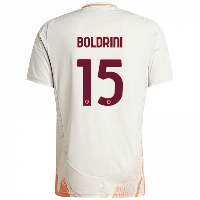 Criança Camisola Mattia Boldrini #15 Creme Branco Laranja Alternativa 2024/25 Camisa