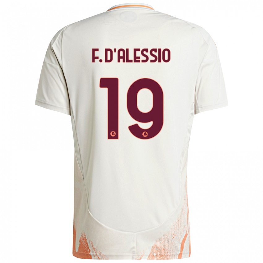 Criança Camisola Francesco D'alessio #19 Creme Branco Laranja Alternativa 2024/25 Camisa