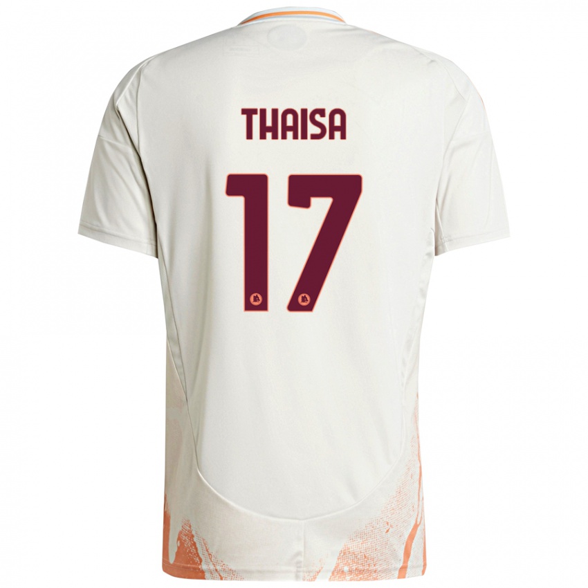 Criança Camisola Thaisa #17 Creme Branco Laranja Alternativa 2024/25 Camisa