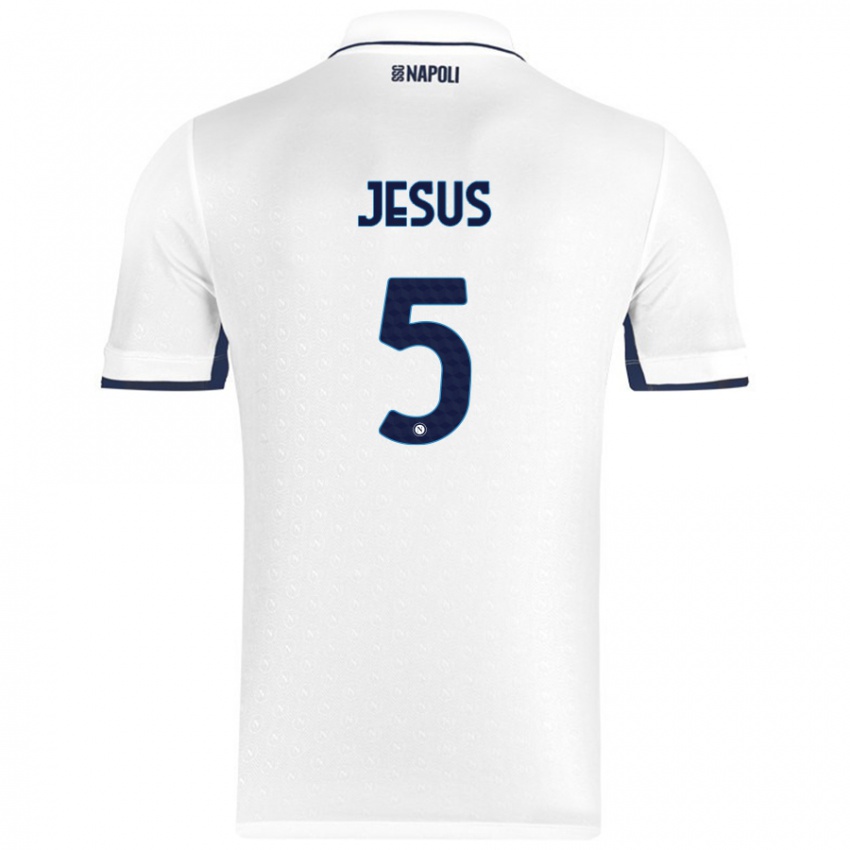 Criança Camisola Juan Jesus #5 Azul Real Branco Alternativa 2024/25 Camisa