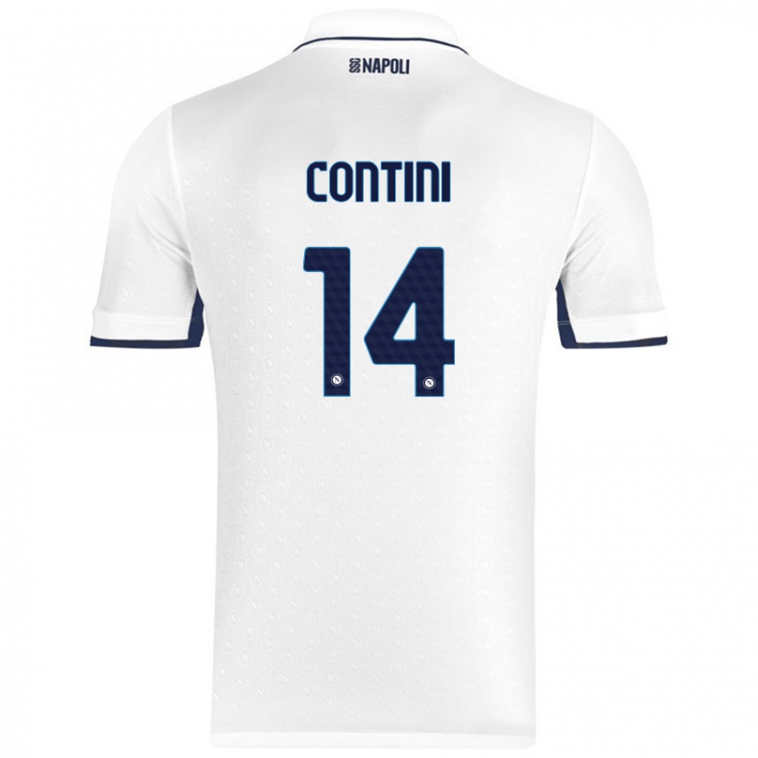 Criança Camisola Nikita Contini #14 Azul Real Branco Alternativa 2024/25 Camisa