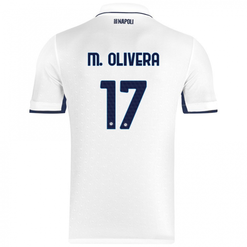 Criança Camisola Mathias Olivera #17 Azul Real Branco Alternativa 2024/25 Camisa