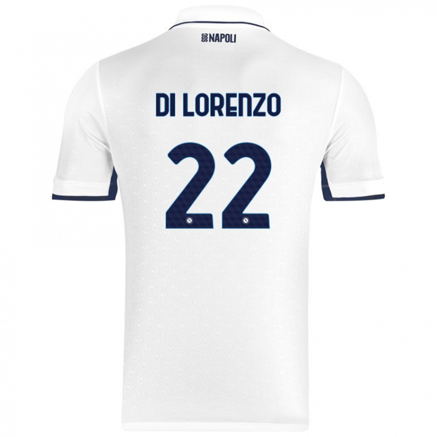 Criança Camisola Giovanni Di Lorenzo #22 Azul Real Branco Alternativa 2024/25 Camisa