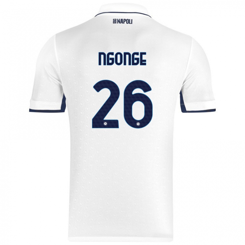 Criança Camisola Cyril Ngonge #26 Azul Real Branco Alternativa 2024/25 Camisa