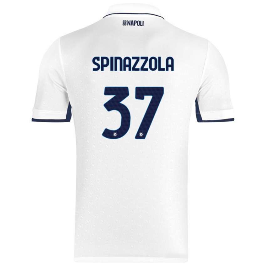 Criança Camisola Leonardo Spinazzola #37 Azul Real Branco Alternativa 2024/25 Camisa