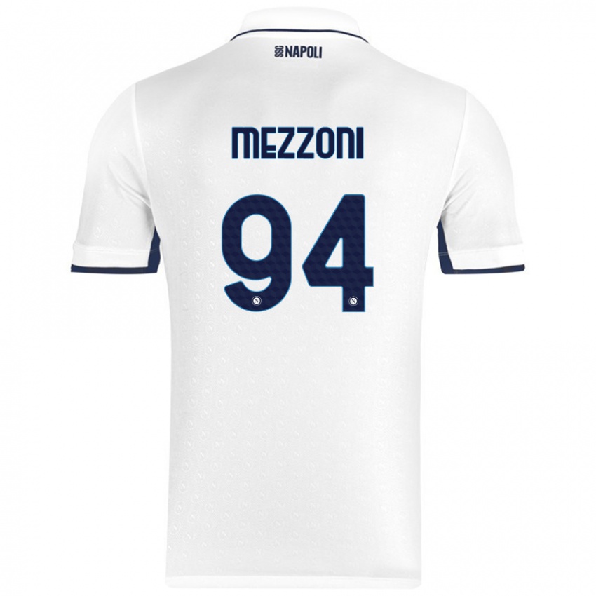 Criança Camisola Francesco Mezzoni #94 Azul Real Branco Alternativa 2024/25 Camisa