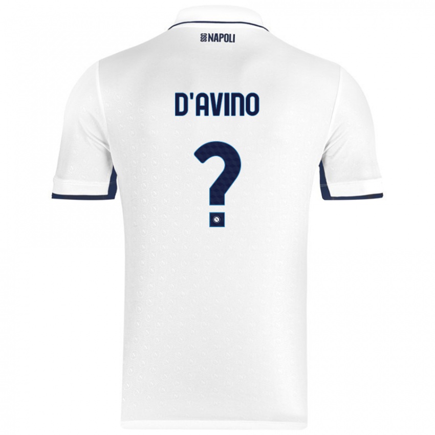 Criança Camisola Luigi D'avino #0 Azul Real Branco Alternativa 2024/25 Camisa