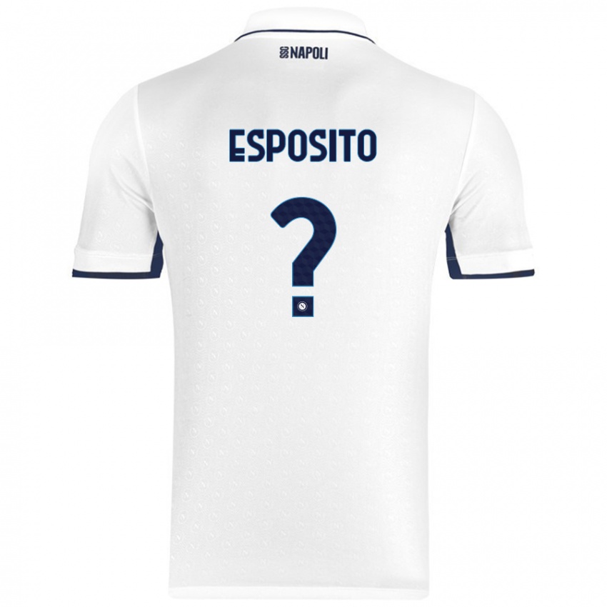 Criança Camisola Mattia Esposito #0 Azul Real Branco Alternativa 2024/25 Camisa