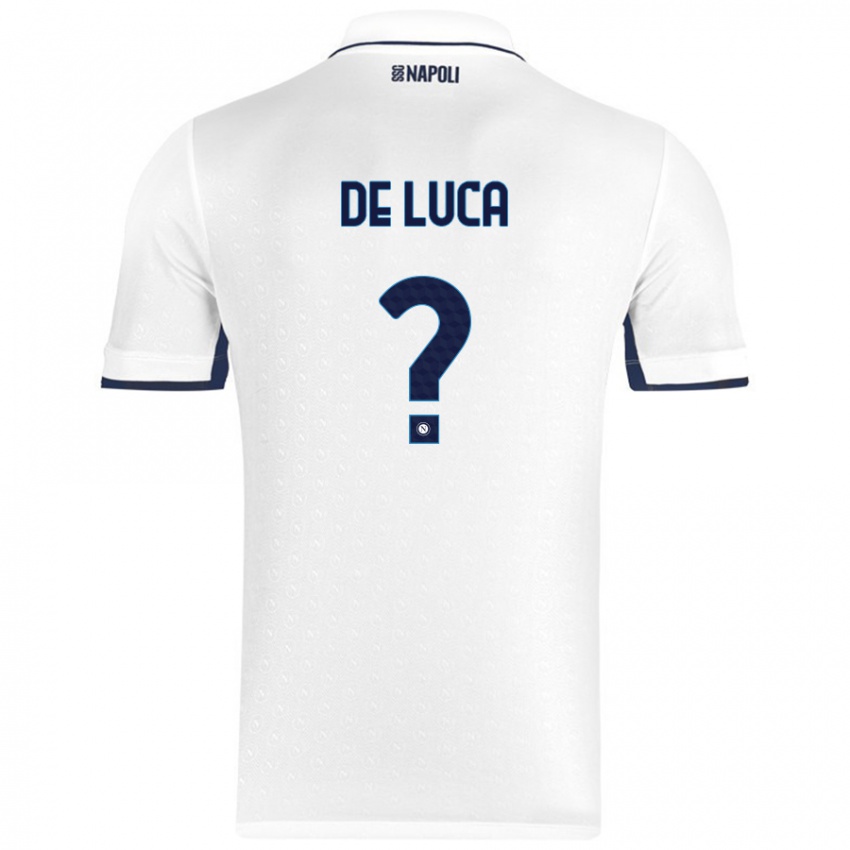 Criança Camisola Alfonso De Luca #0 Azul Real Branco Alternativa 2024/25 Camisa