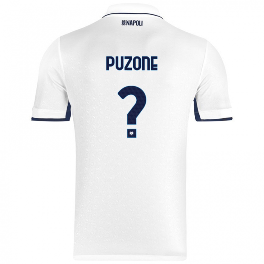 Criança Camisola Mattia Puzone #0 Azul Real Branco Alternativa 2024/25 Camisa