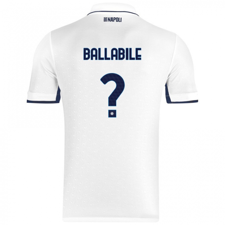 Criança Camisola Ernesto Ballabile #0 Azul Real Branco Alternativa 2024/25 Camisa