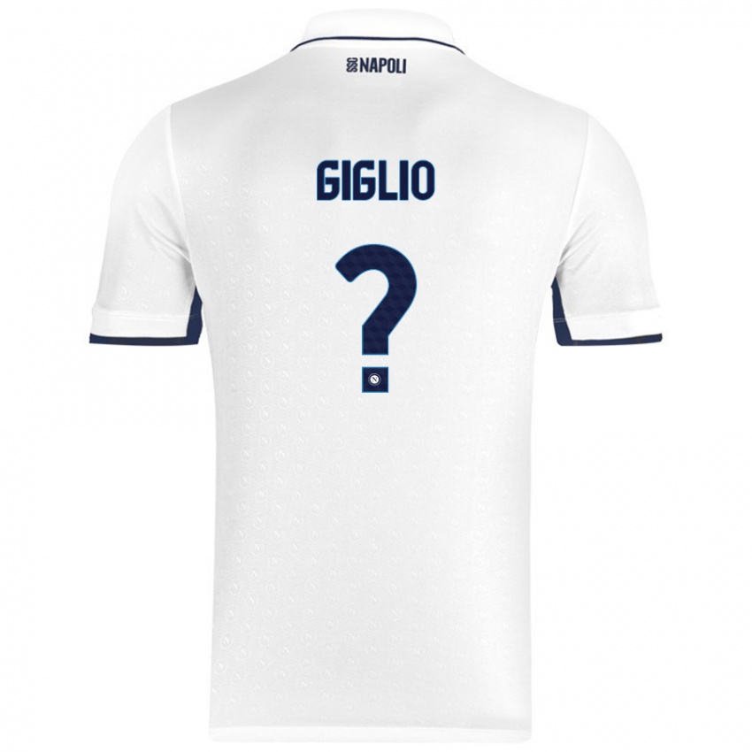 Criança Camisola Angelo Giglio #0 Azul Real Branco Alternativa 2024/25 Camisa