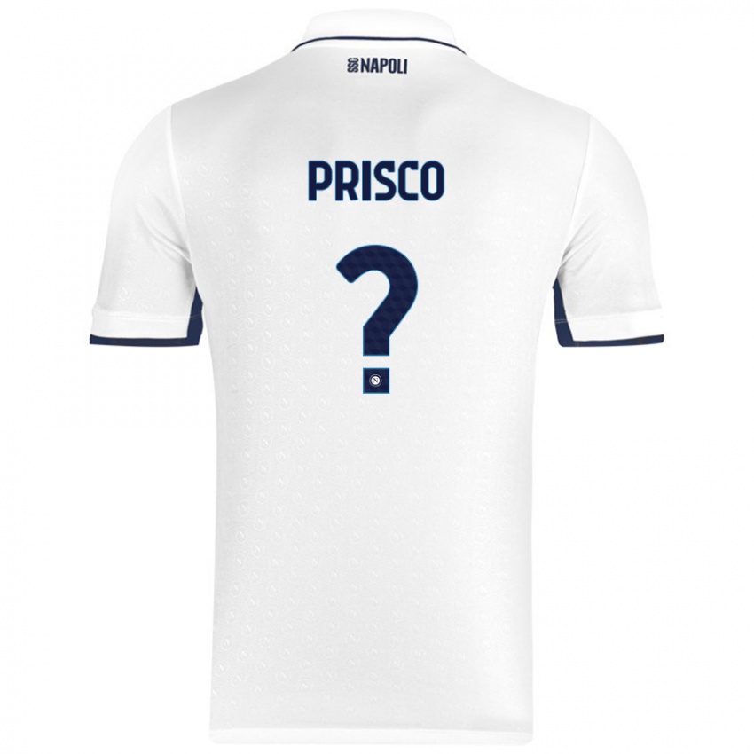 Criança Camisola Vincenzo Prisco #0 Azul Real Branco Alternativa 2024/25 Camisa