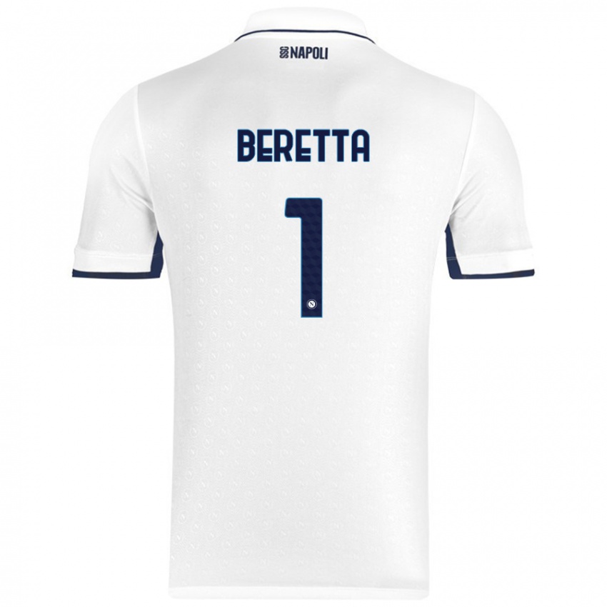 Criança Camisola Beatrice Beretta #1 Azul Real Branco Alternativa 2024/25 Camisa