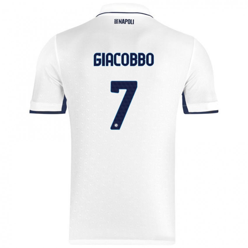 Criança Camisola Giulia Giacobbo #7 Azul Real Branco Alternativa 2024/25 Camisa