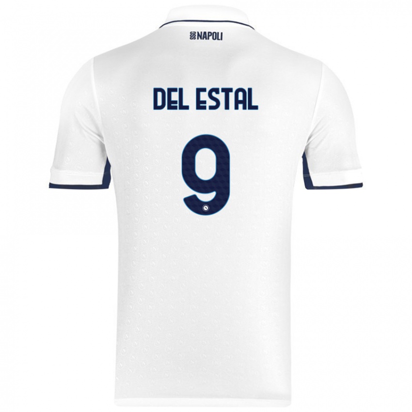 Criança Camisola Eli Del Estal #9 Azul Real Branco Alternativa 2024/25 Camisa