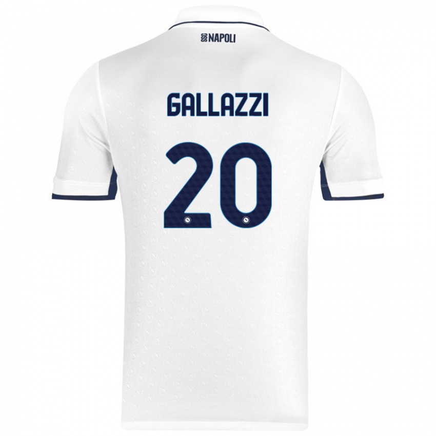 Criança Camisola Valentina Gallazzi #20 Azul Real Branco Alternativa 2024/25 Camisa