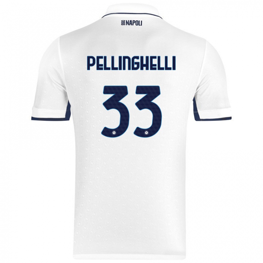 Criança Camisola Alice Pellinghelli #33 Azul Real Branco Alternativa 2024/25 Camisa