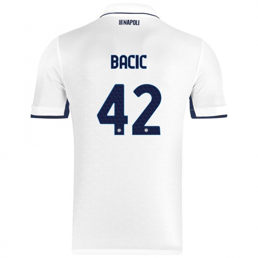 Criança Camisola Doris Bačić #42 Azul Real Branco Alternativa 2024/25 Camisa