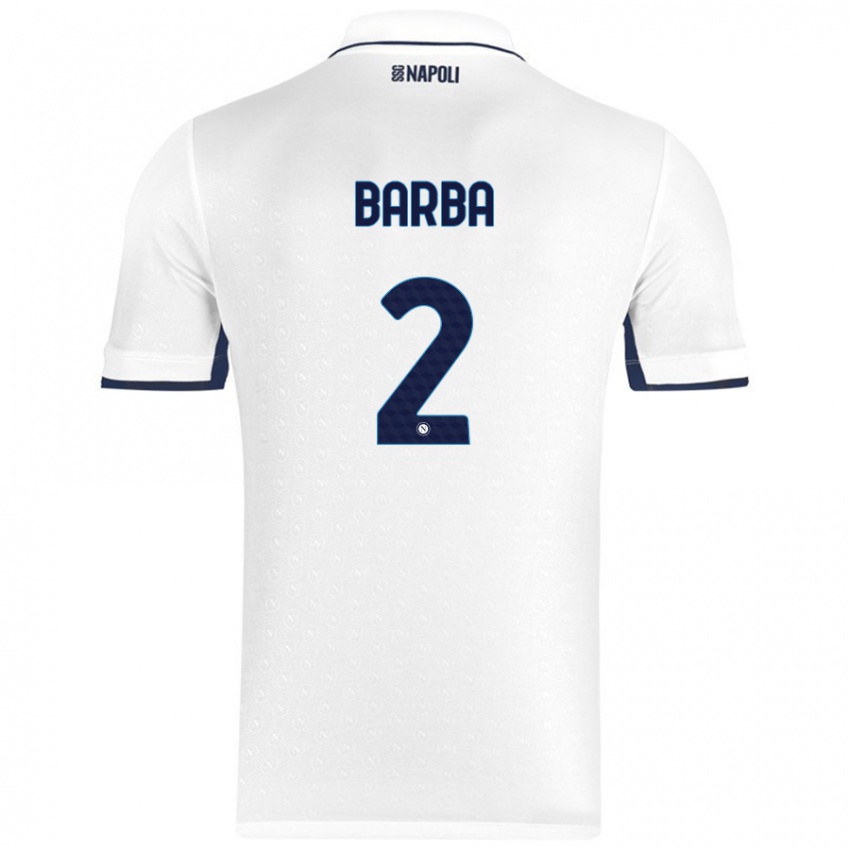 Criança Camisola Benedetto Barba #2 Azul Real Branco Alternativa 2024/25 Camisa