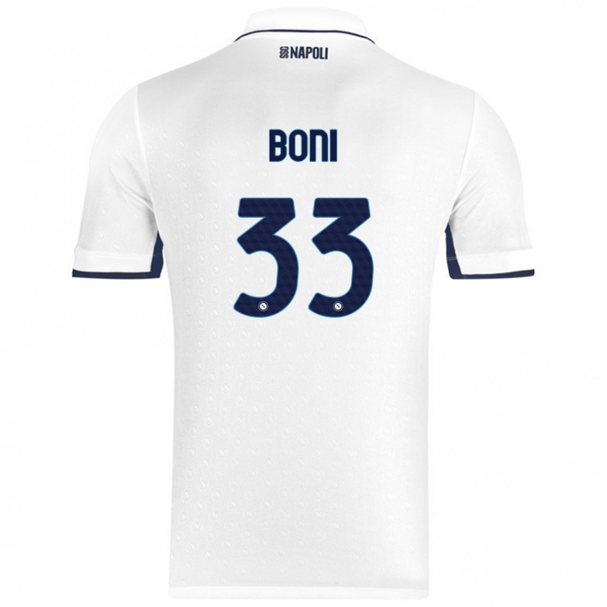 Criança Camisola Landry Boni #33 Azul Real Branco Alternativa 2024/25 Camisa