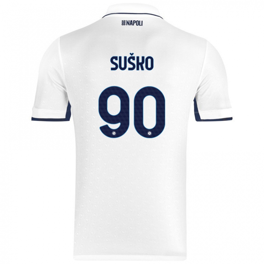 Criança Camisola Daniel Suško #90 Azul Real Branco Alternativa 2024/25 Camisa