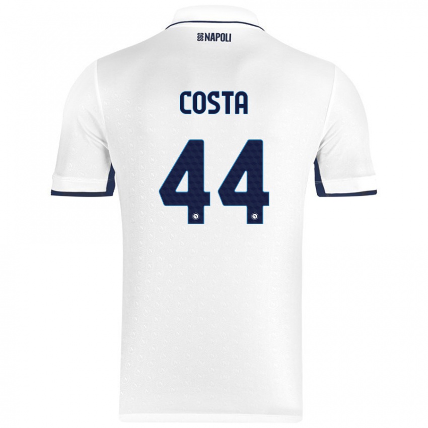 Criança Camisola Filippo Costa #44 Azul Real Branco Alternativa 2024/25 Camisa