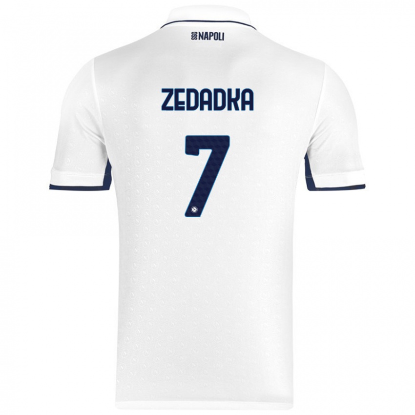 Criança Camisola Karim Zedadka #7 Azul Real Branco Alternativa 2024/25 Camisa