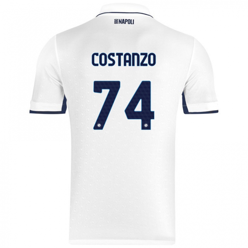 Criança Camisola Davide Costanzo #74 Azul Real Branco Alternativa 2024/25 Camisa